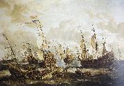 Abraham Storck Four Days Battle, 1-4 June 1666 oil painting on canvas